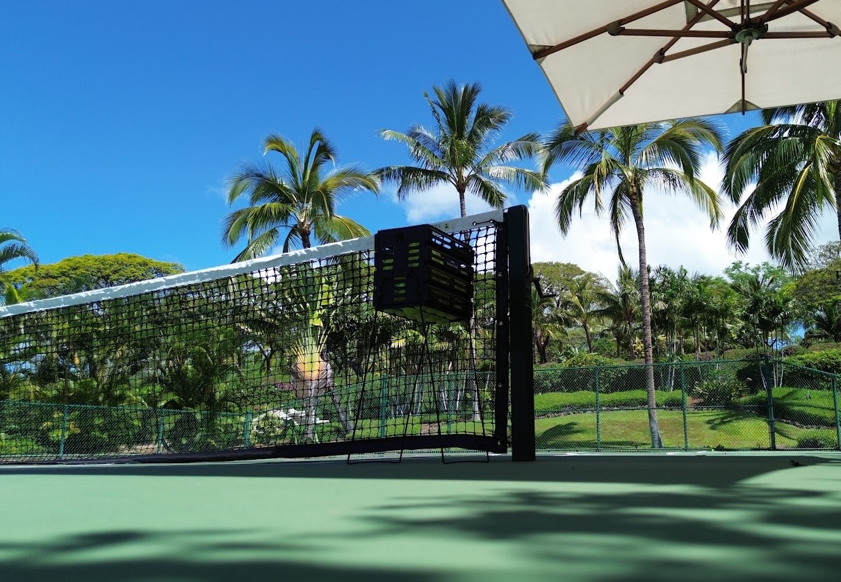 Pickleball courts on the beach